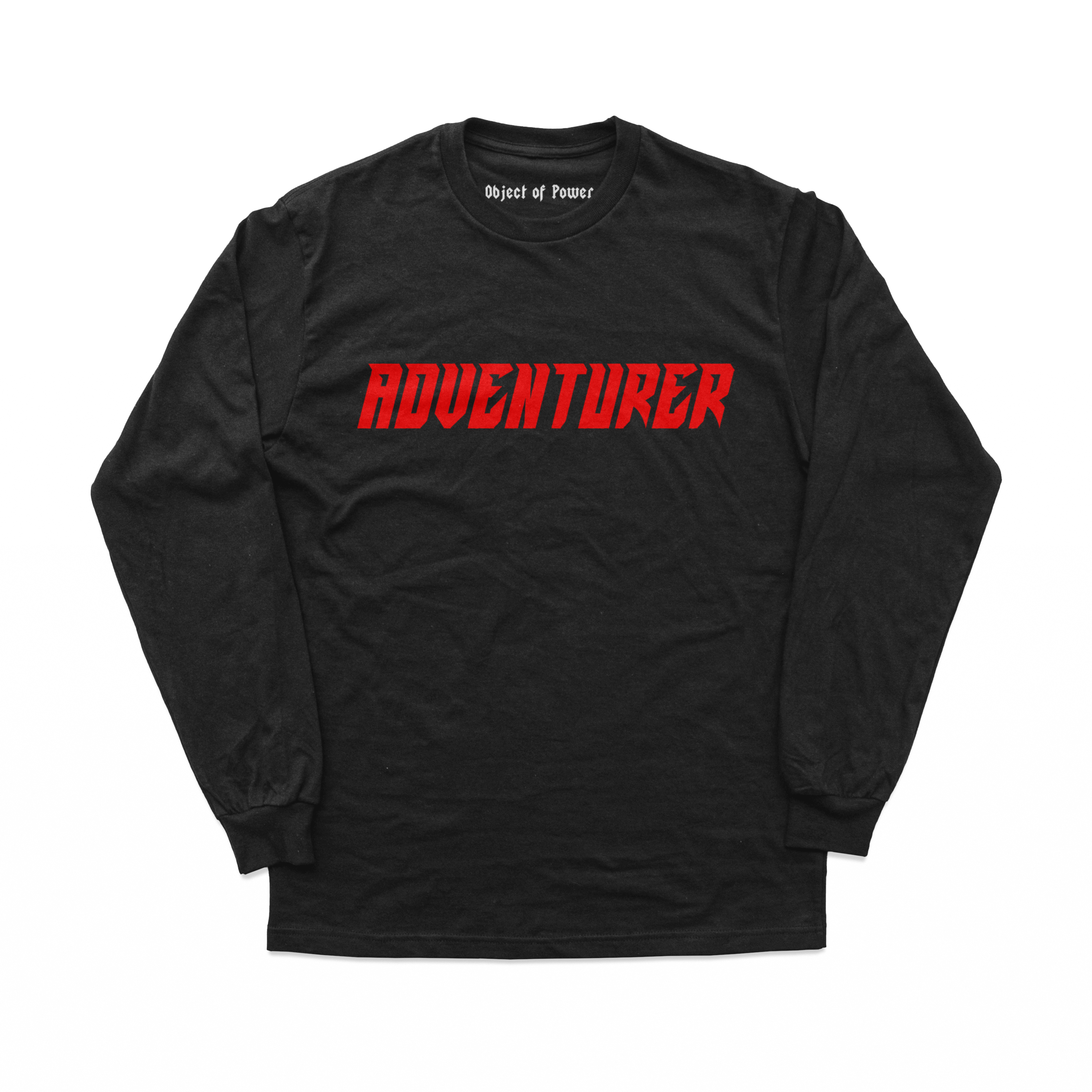 Object of Power nerdy gamer anime tabletop roleplaying Long Sleeve Tee Adventurer Long Sleeve Tee Black / XS