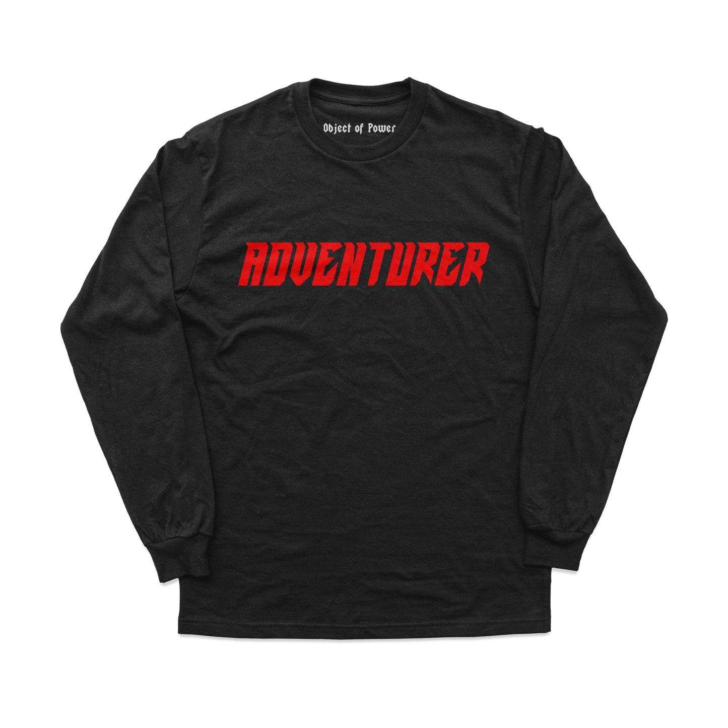 Object of Power nerdy gamer anime tabletop roleplaying Long Sleeve Tee Adventurer Long Sleeve Tee Black / XS