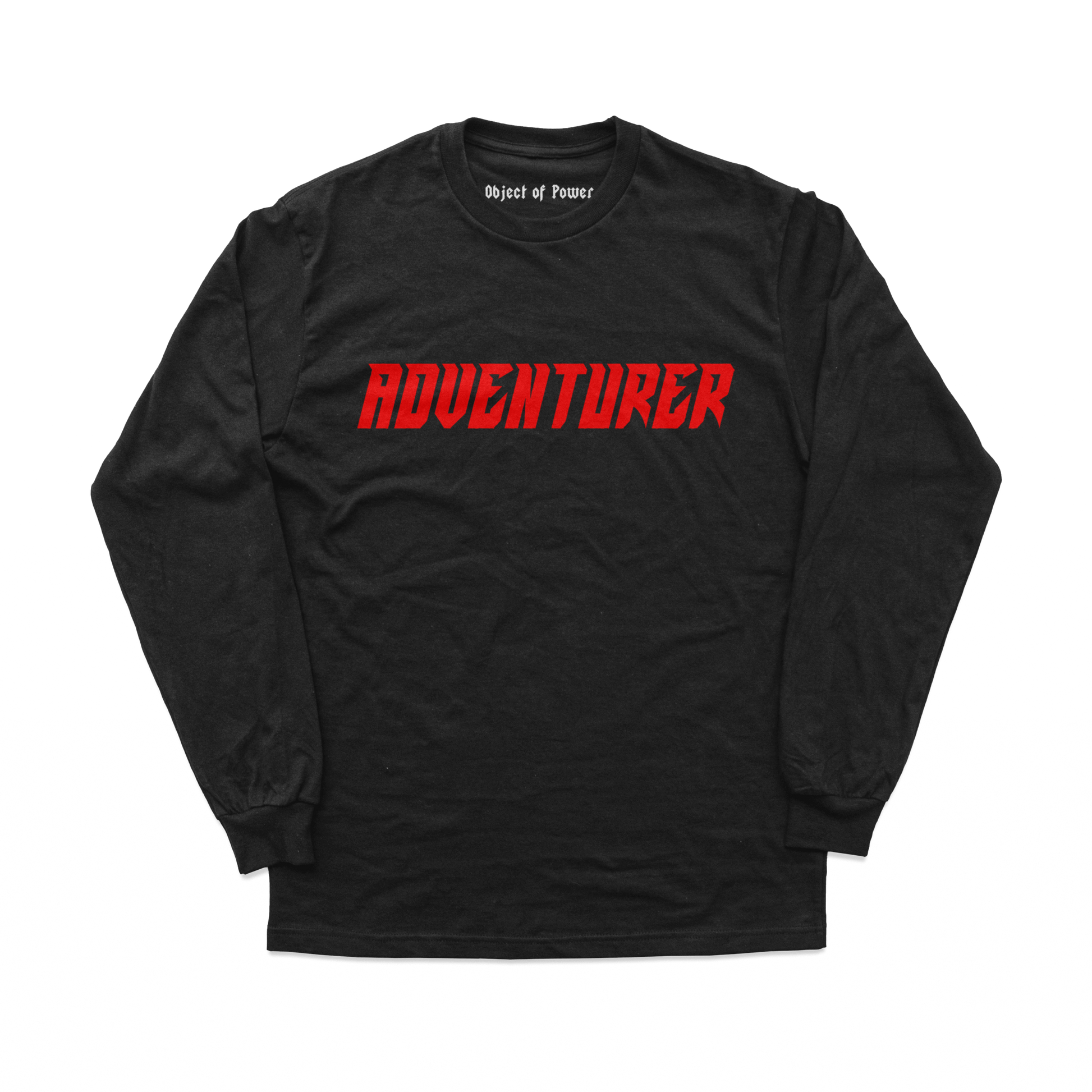 Object of Power nerdy gamer anime tabletop roleplaying Long Sleeve Tee Adventurer Long Sleeve Tee Black / XS