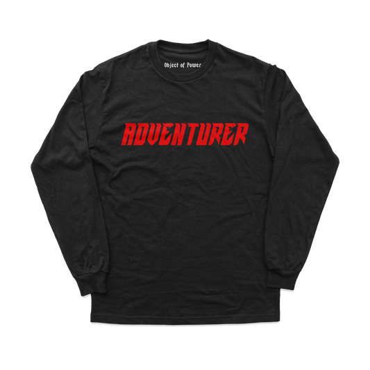 Object of Power nerdy gamer anime tabletop roleplaying Long Sleeve Tee Adventurer Long Sleeve Tee Black / XS