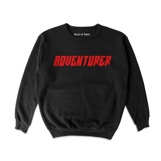 Object of Power nerdy gamer anime tabletop roleplaying Sweatshirt Adventurer Sweatshirt Black / S