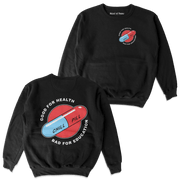 Object of Power nerdy gamer anime tabletop roleplaying Sweatshirt Chill Pill Sweatshirt Chest & Back Prints / Black / S