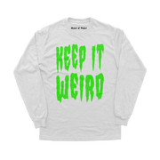 Object of Power nerdy gamer anime tabletop roleplaying Long Sleeve Tee Keep It Weird Long Sleeve Tee Front Print / White / S