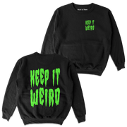Object of Power nerdy gamer anime tabletop roleplaying Sweatshirt Keep It Weird Sweatshirt Chest & Back Prints / Black / S
