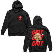 Object of Power nerdy gamer anime tabletop roleplaying Hoodie Ranged Critical Hoodie Chest & Back Prints / Black / S