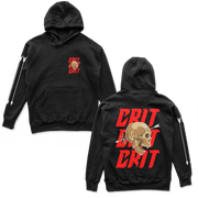 Object of Power nerdy gamer anime tabletop roleplaying Hoodie Ranged Critical Hoodie Chest, Back, & Sleeve Prints / Black / S