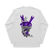 Object of Power nerdy gamer anime tabletop roleplaying Long Sleeve Tee Rogue's Dagger Long Sleeve Tee Back Print / White / XS