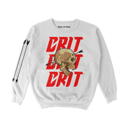 Object of Power nerdy gamer anime tabletop roleplaying Sweatshirt Ranged Critical Sweatshirt Front & Sleeve Prints / White / S
